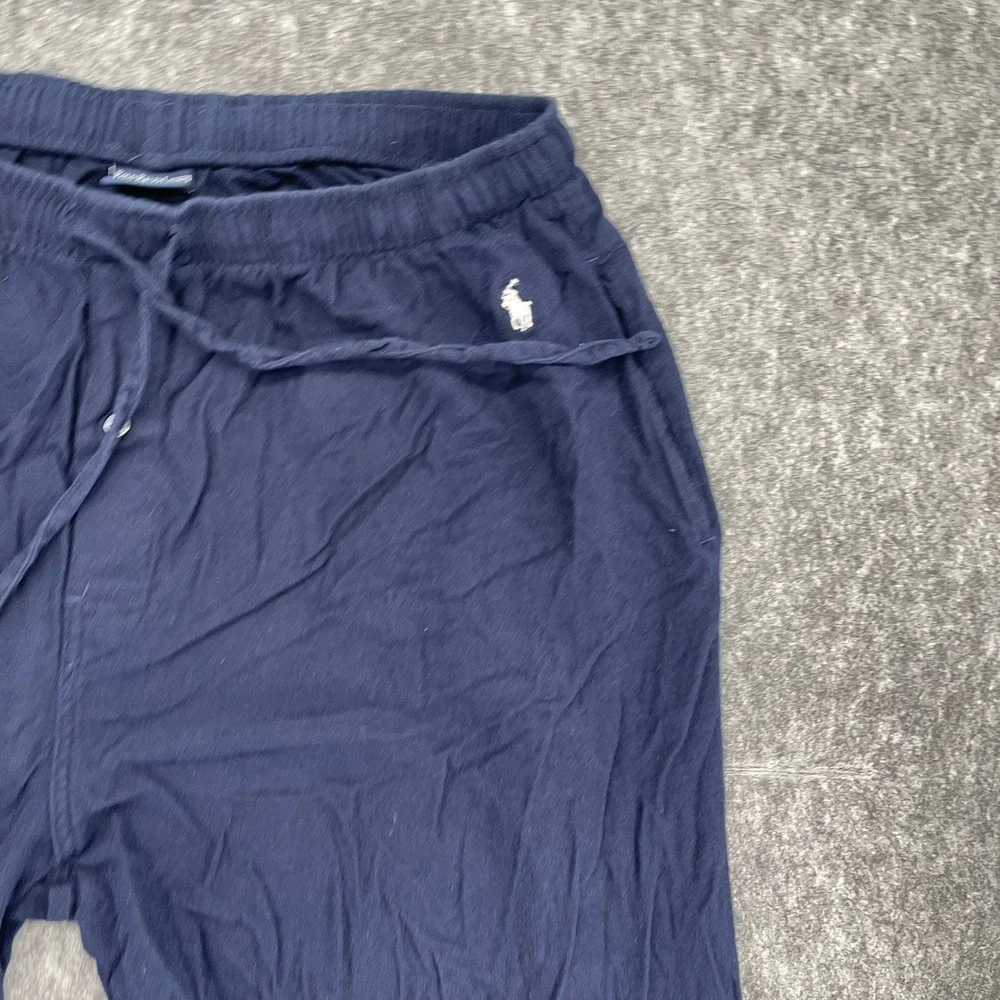 Polo Ralph Lauren Pants Mens XL Blue Knit Pajama Lounge Drawstring Pony Logo